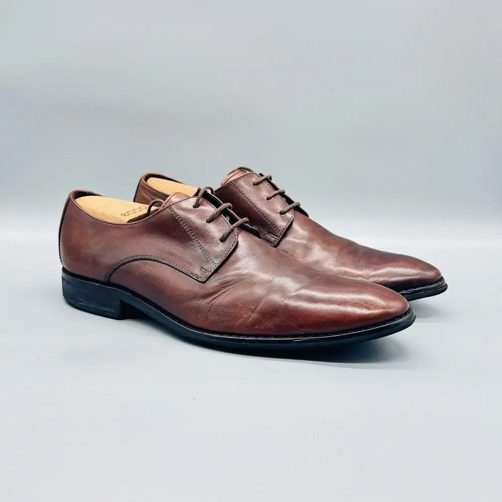 Cole Haan Shoes Mens 10.5 Brown Leather Derby Oxford Dress Lace Up Classic